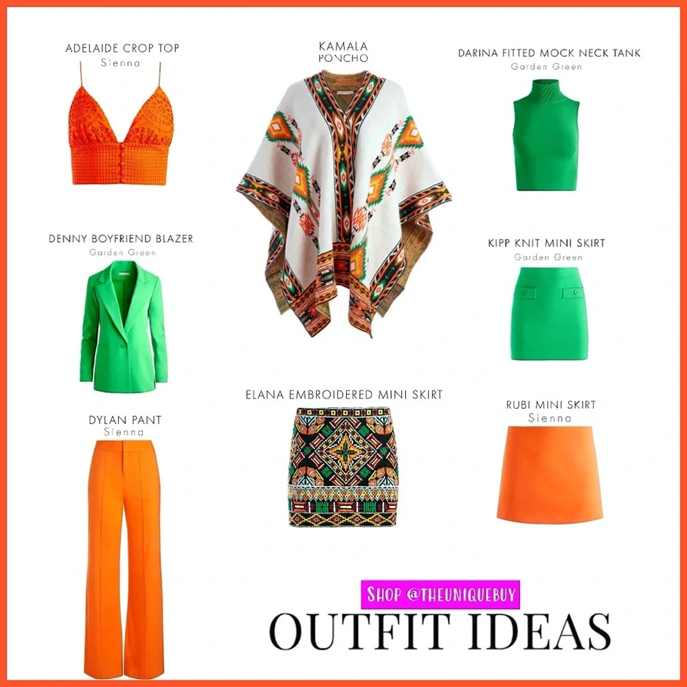 Alice + Olivia Rubi Orange Micro Mini Skirt